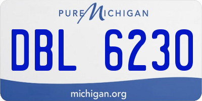 MI license plate DBL6230