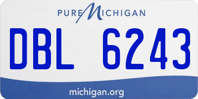 MI license plate DBL6243