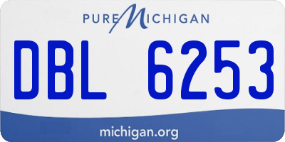 MI license plate DBL6253