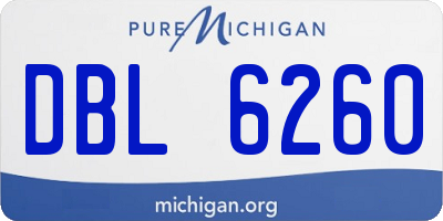 MI license plate DBL6260