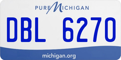 MI license plate DBL6270