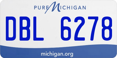 MI license plate DBL6278