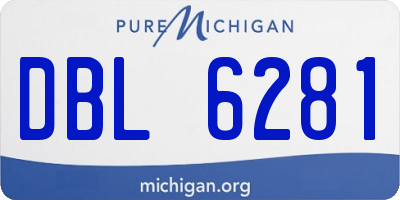 MI license plate DBL6281