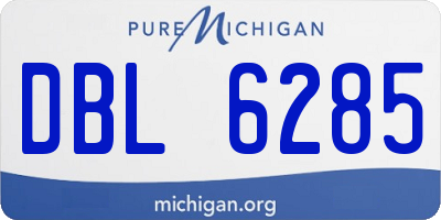 MI license plate DBL6285