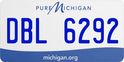MI license plate DBL6292
