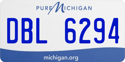 MI license plate DBL6294