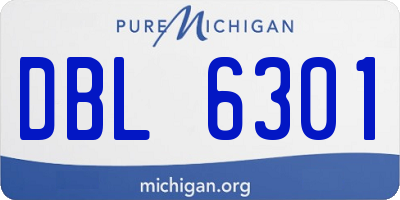 MI license plate DBL6301