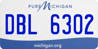 MI license plate DBL6302