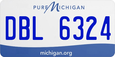 MI license plate DBL6324