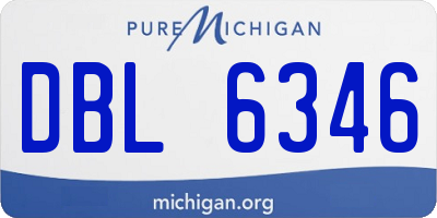 MI license plate DBL6346