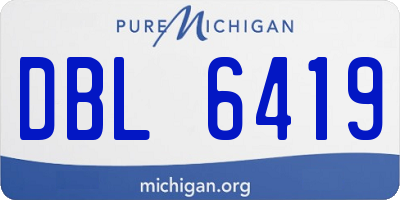 MI license plate DBL6419