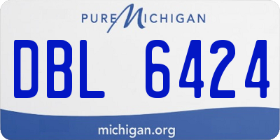 MI license plate DBL6424