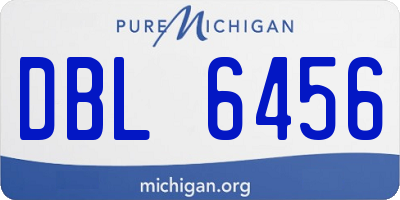 MI license plate DBL6456