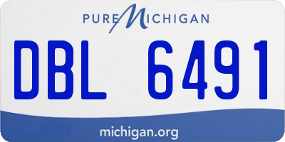 MI license plate DBL6491