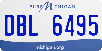 MI license plate DBL6495
