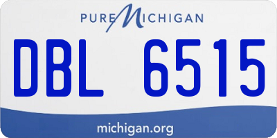 MI license plate DBL6515