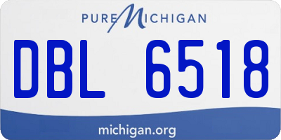 MI license plate DBL6518