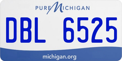 MI license plate DBL6525