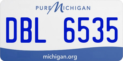 MI license plate DBL6535