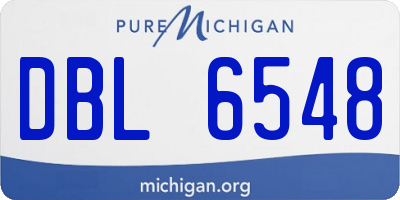 MI license plate DBL6548