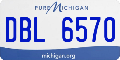 MI license plate DBL6570