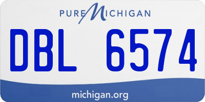 MI license plate DBL6574