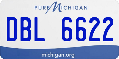 MI license plate DBL6622