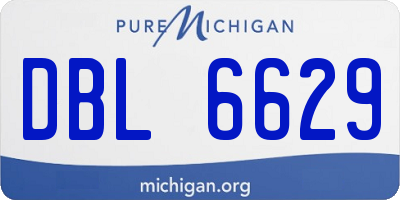 MI license plate DBL6629