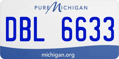 MI license plate DBL6633