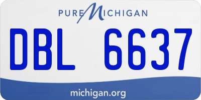 MI license plate DBL6637
