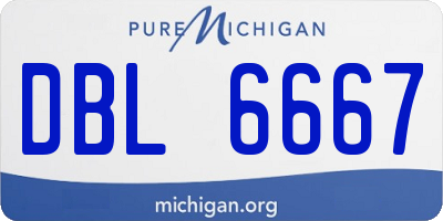 MI license plate DBL6667