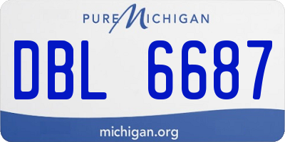 MI license plate DBL6687