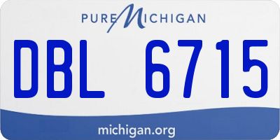 MI license plate DBL6715