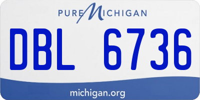 MI license plate DBL6736
