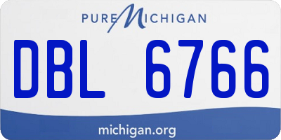 MI license plate DBL6766