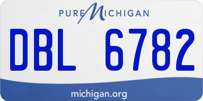 MI license plate DBL6782