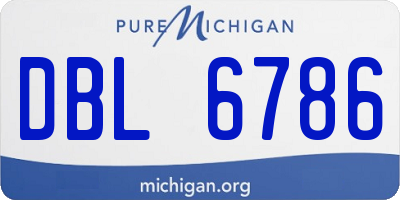 MI license plate DBL6786