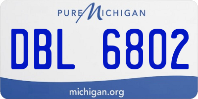 MI license plate DBL6802