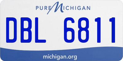 MI license plate DBL6811