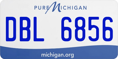 MI license plate DBL6856