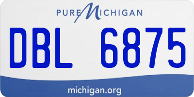 MI license plate DBL6875