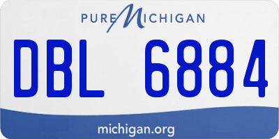 MI license plate DBL6884