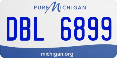 MI license plate DBL6899