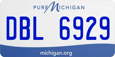 MI license plate DBL6929