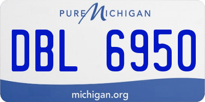 MI license plate DBL6950