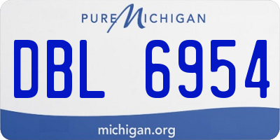 MI license plate DBL6954
