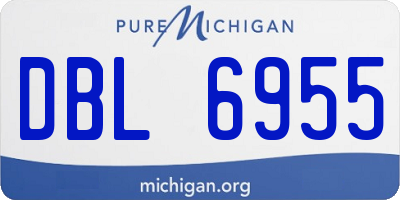 MI license plate DBL6955