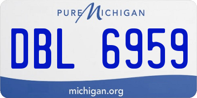 MI license plate DBL6959