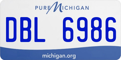 MI license plate DBL6986