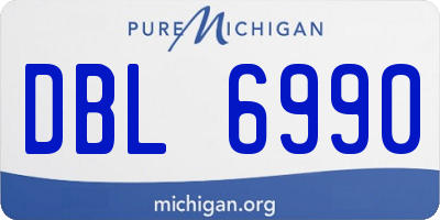 MI license plate DBL6990